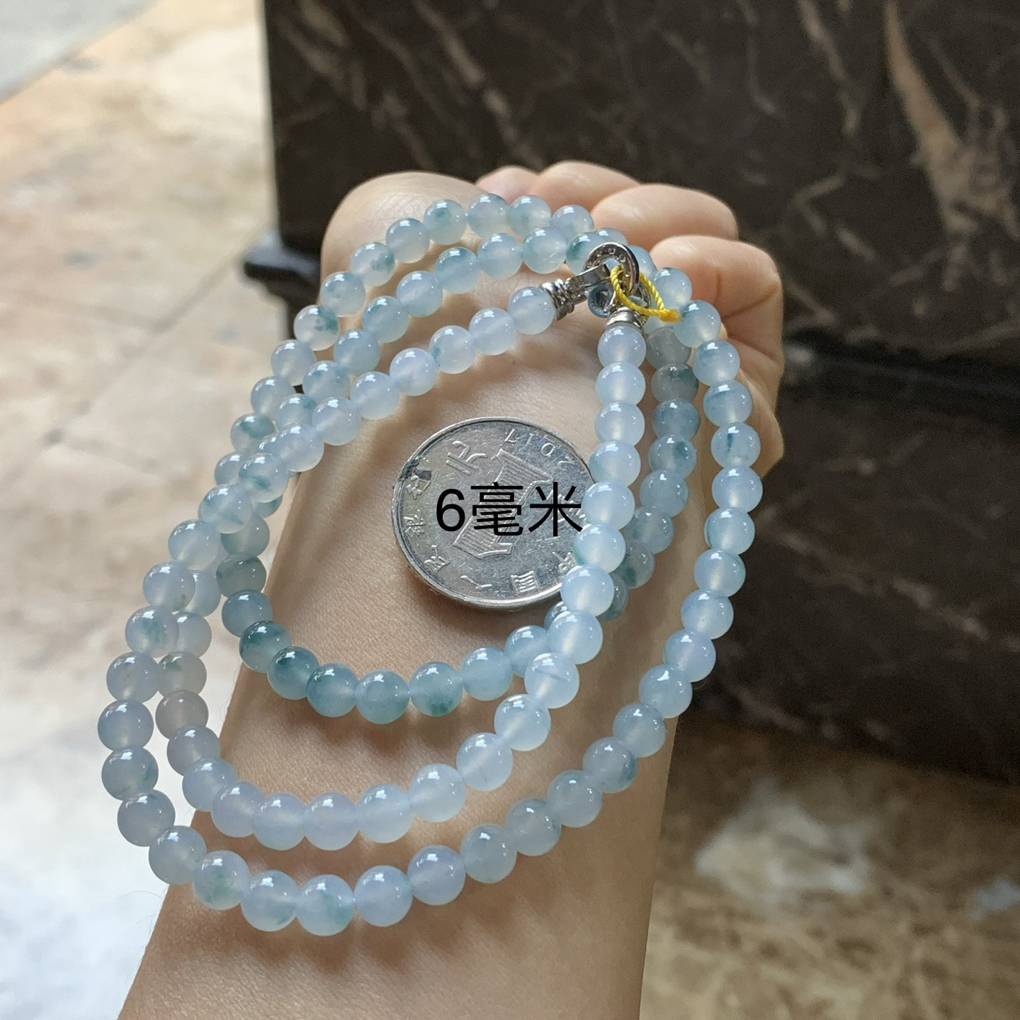 冰蓝花珠链^_^冰透 飘花灵韵