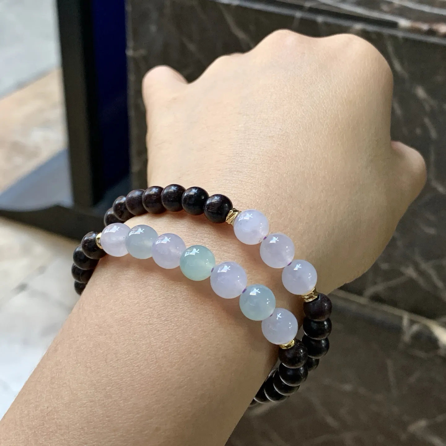 冰晴水珠珠手串^_^清新甜美