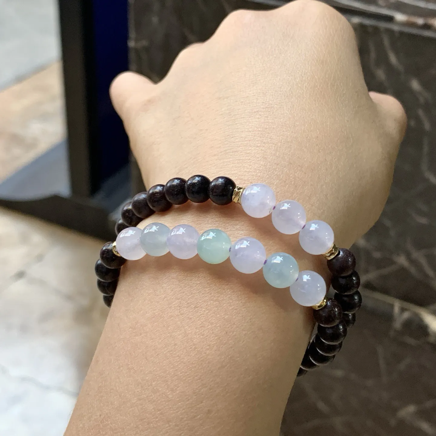 冰晴水珠珠手串^_^清新甜美