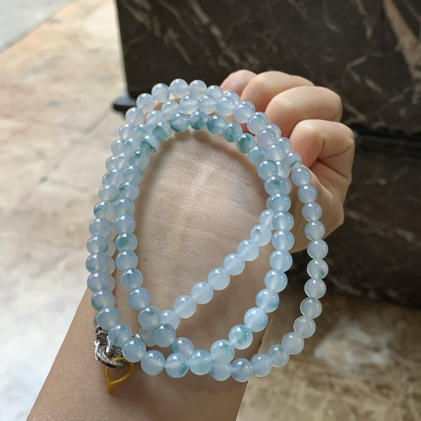 冰蓝花珠链^_^冰透 飘花灵韵