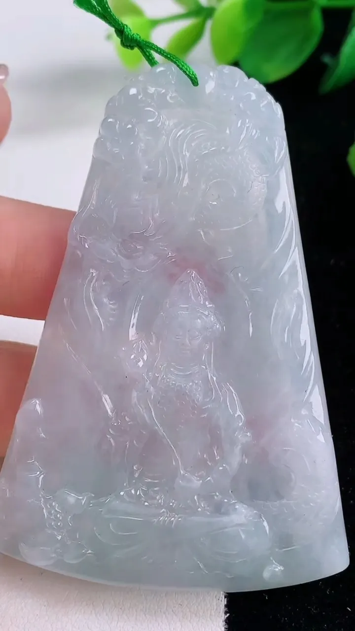 天然A货翡翠祥龙大势至菩萨吊坠，尺寸70-46.5-4.4，重量:30.76g
12月1日