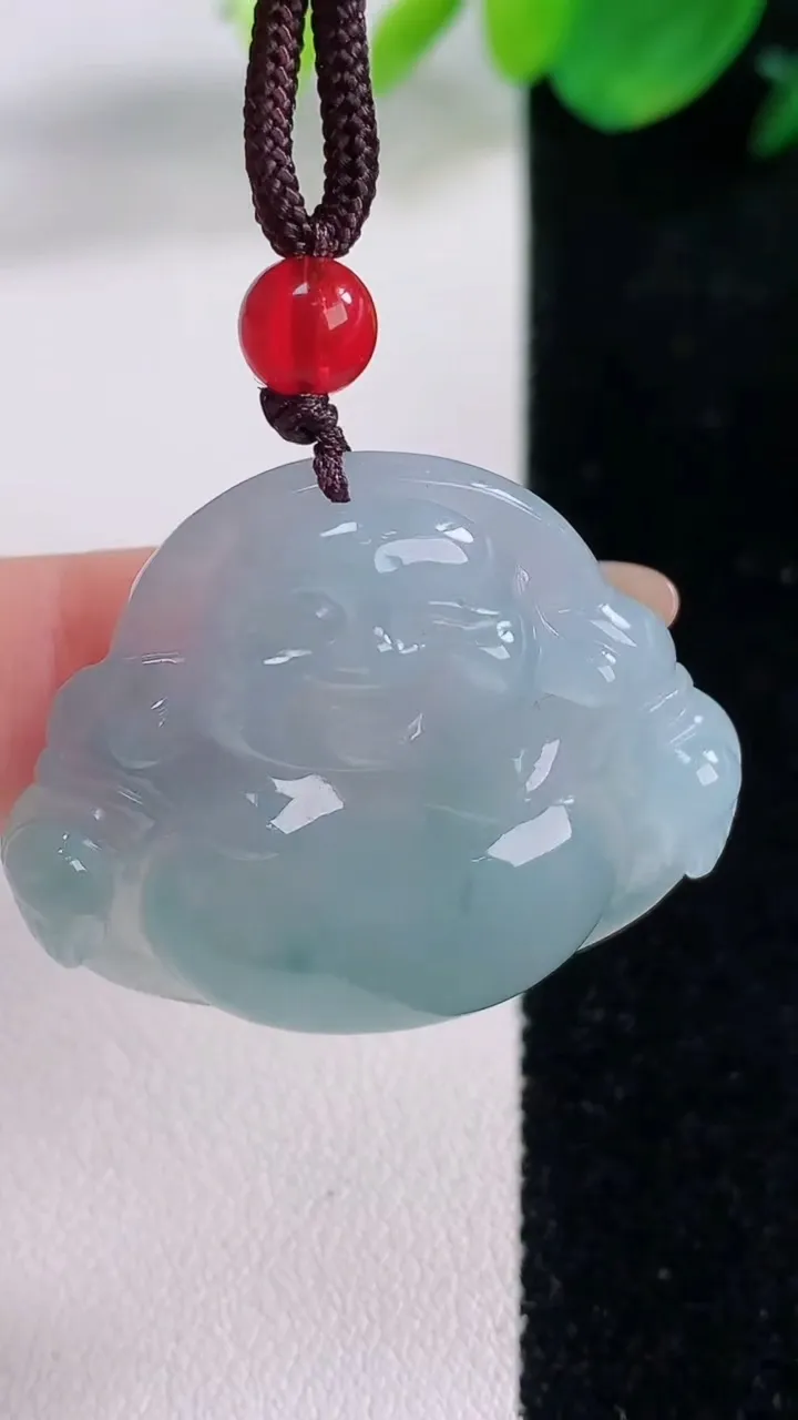 天然A货翡翠紫罗兰佛公吊坠，尺寸31-35.8-7.4，重量:14.06g
12月1日