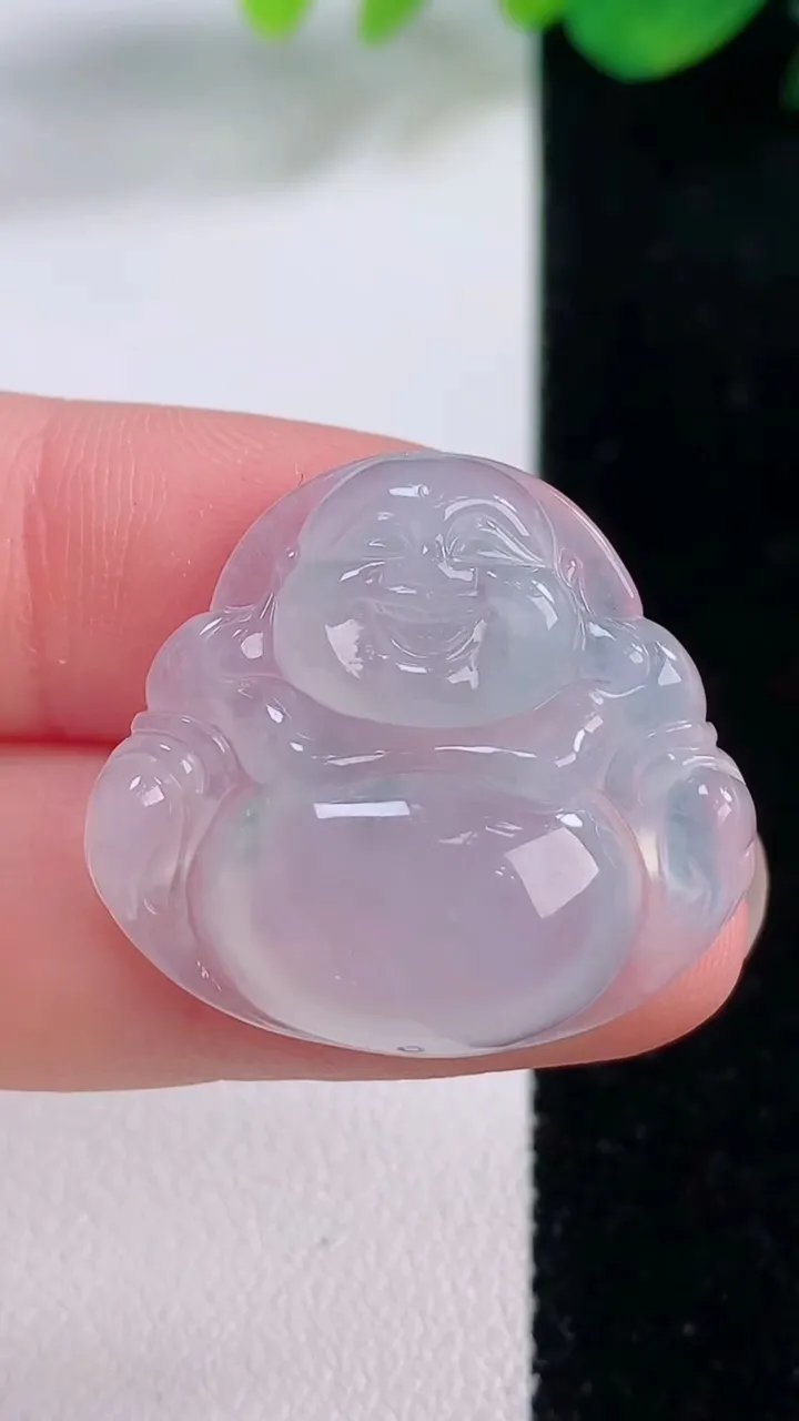 天然A货翡翠冰种飘花佛公吊坠，尺寸25-27.6-6，重量:6.60g
12月2日