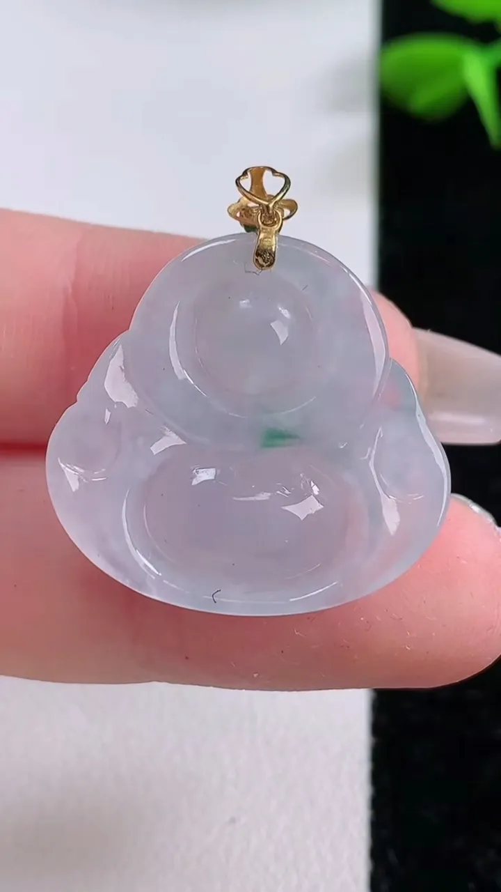 天然A货翡翠种飘花佛公吊坠，尺寸24.5-23-5.6，重:4.51g
12月2日