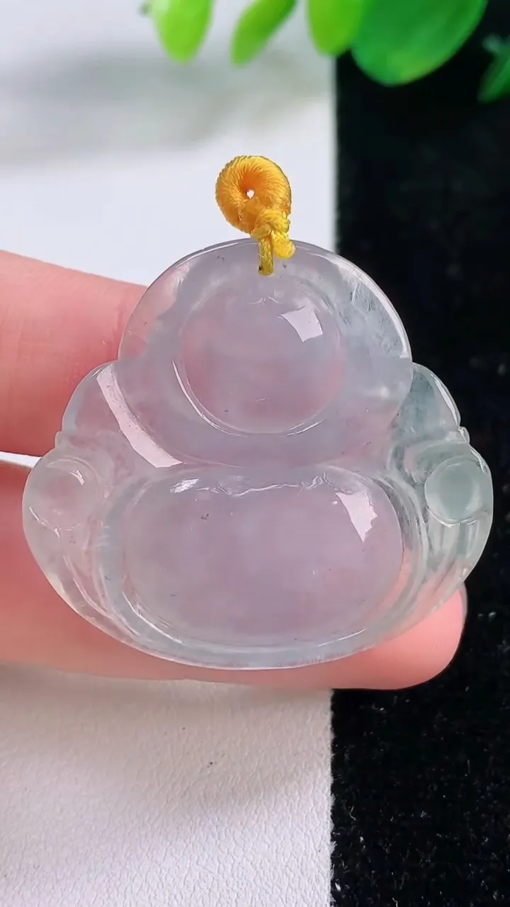 天然A货翡翠冰种紫罗兰佛公吊坠，尺寸34-37.7-4.6，重量:9.78g
12月2日