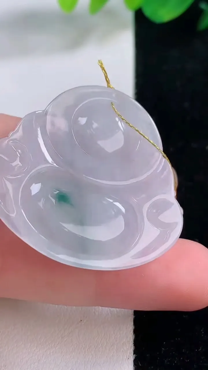 天然A货翡翠冰种飘花佛公吊坠，尺寸34.5-37.7-5.8，重量:11.87g
12月2日