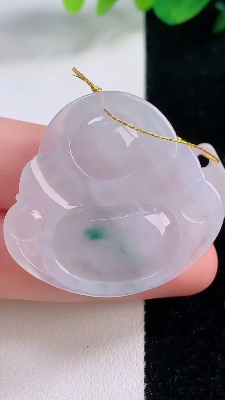 天然A货翡翠冰种飘花佛公吊坠，尺寸34.5-37.7-5.8，重量:11.87g
12月2日