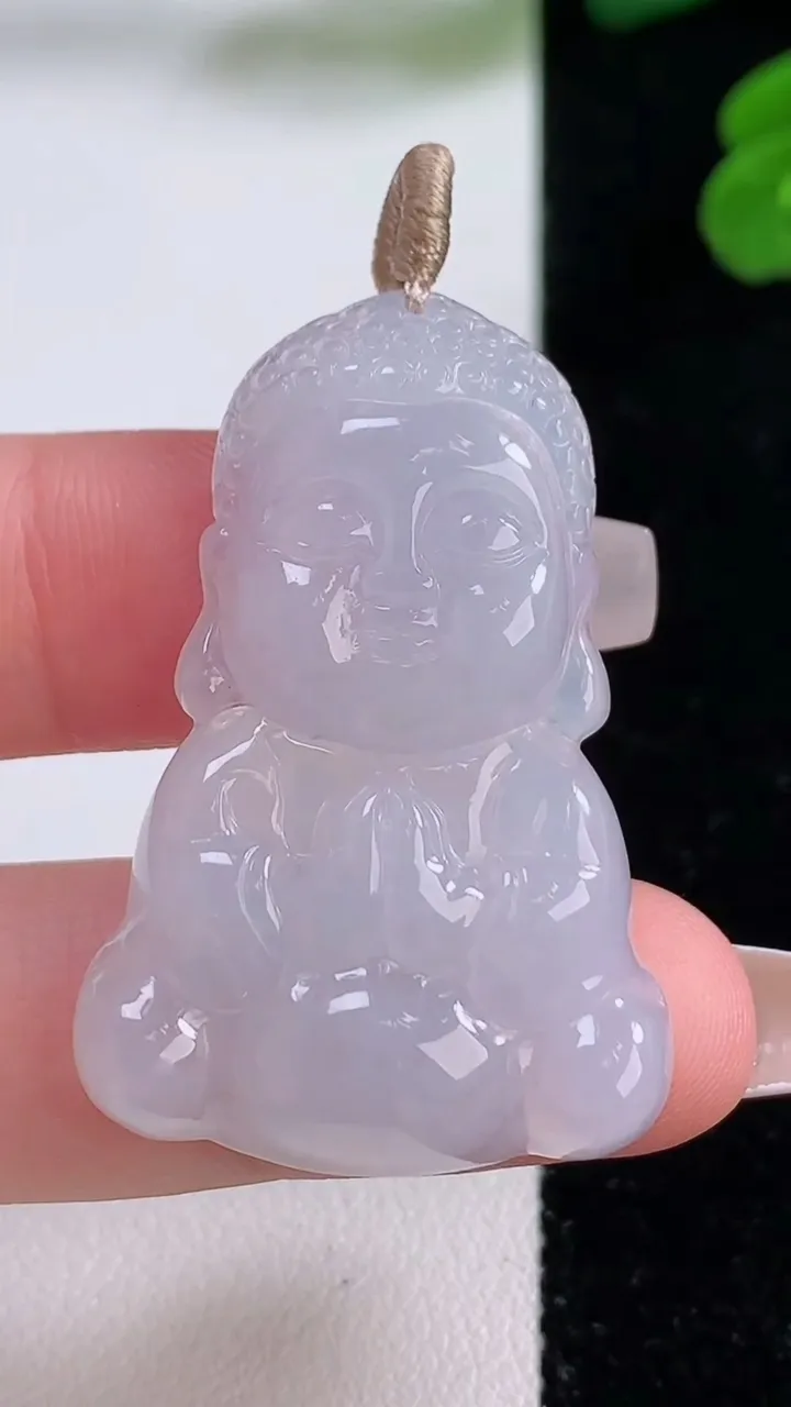 天然A货翡翠宝宝佛吊坠，尺寸40.6-27-5.9，重量:11.16g
12月4日