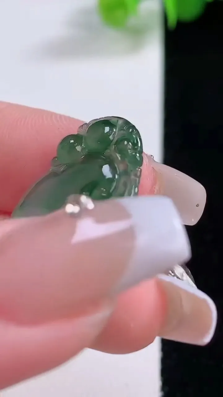 天然A货翡翠冰种飘花如意吊坠，尺寸26-17.2-4.3，重量:3.06g
12月5日