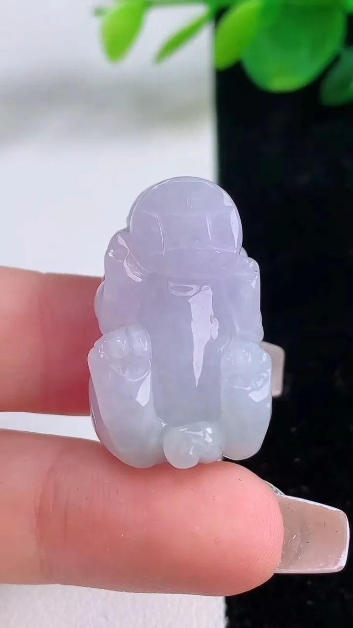 天然A货翡翠紫罗兰貔貅吊坠，尺寸29.3-28.7-13.4，重量:14.23g
12月6日