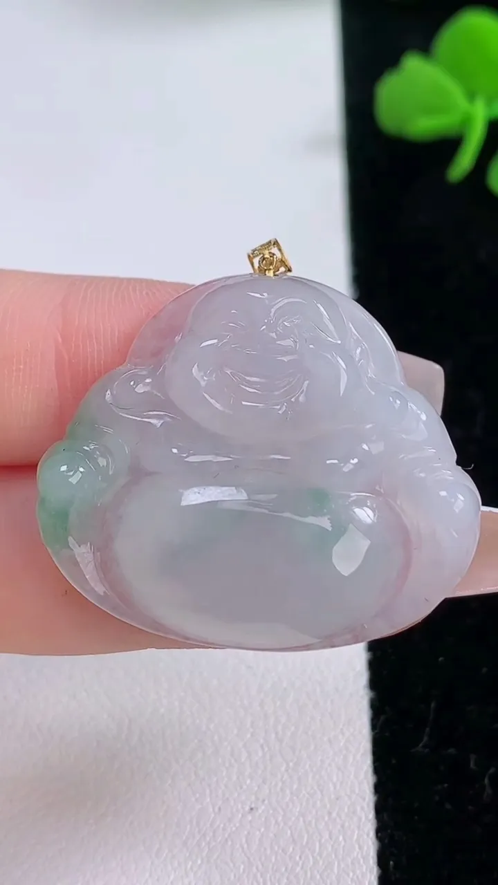 天然A货翡翠佛公吊坠，尺寸32.9-28.2-6.3，重:8.79g
12月6日