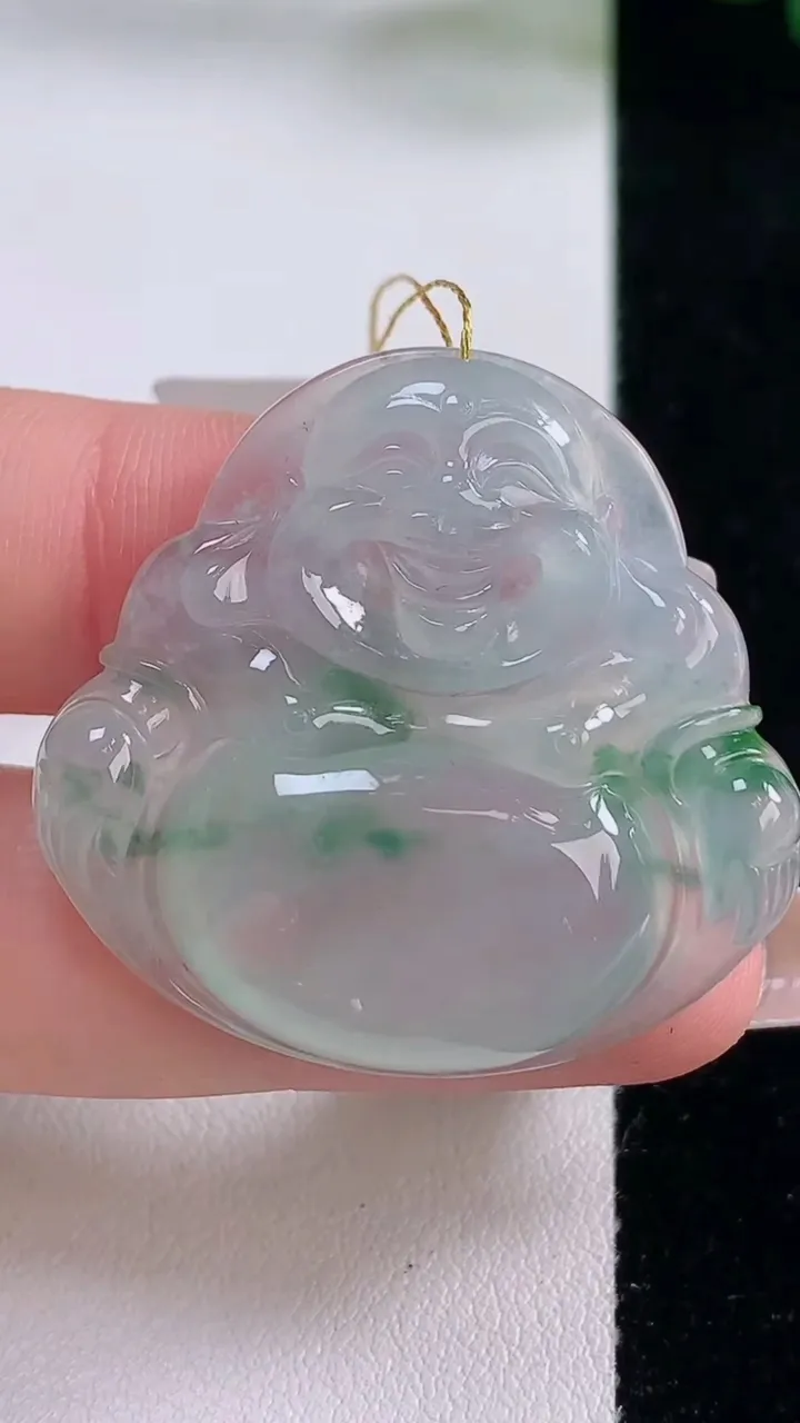 天然A货翡翠种飘花佛公吊坠，尺寸34-36-6，重量:11.55g
12月6日