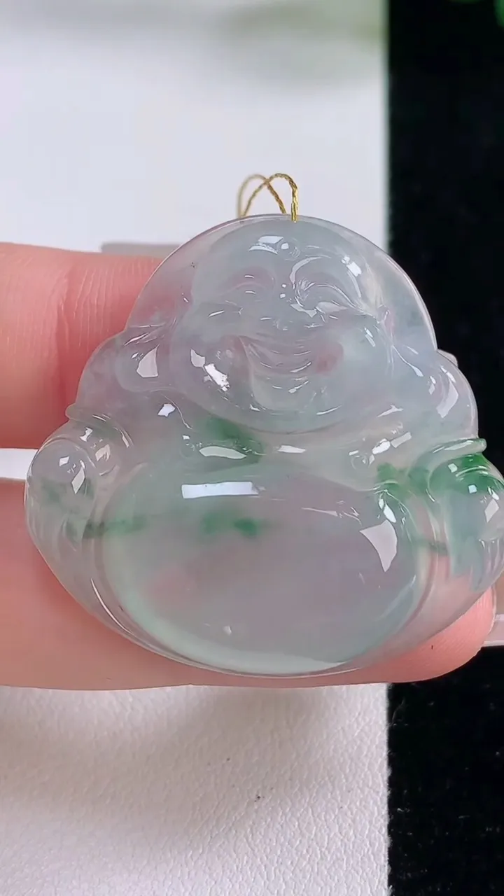 天然A货翡翠种飘花佛公吊坠，尺寸34-36-6，重量:11.55g
12月6日