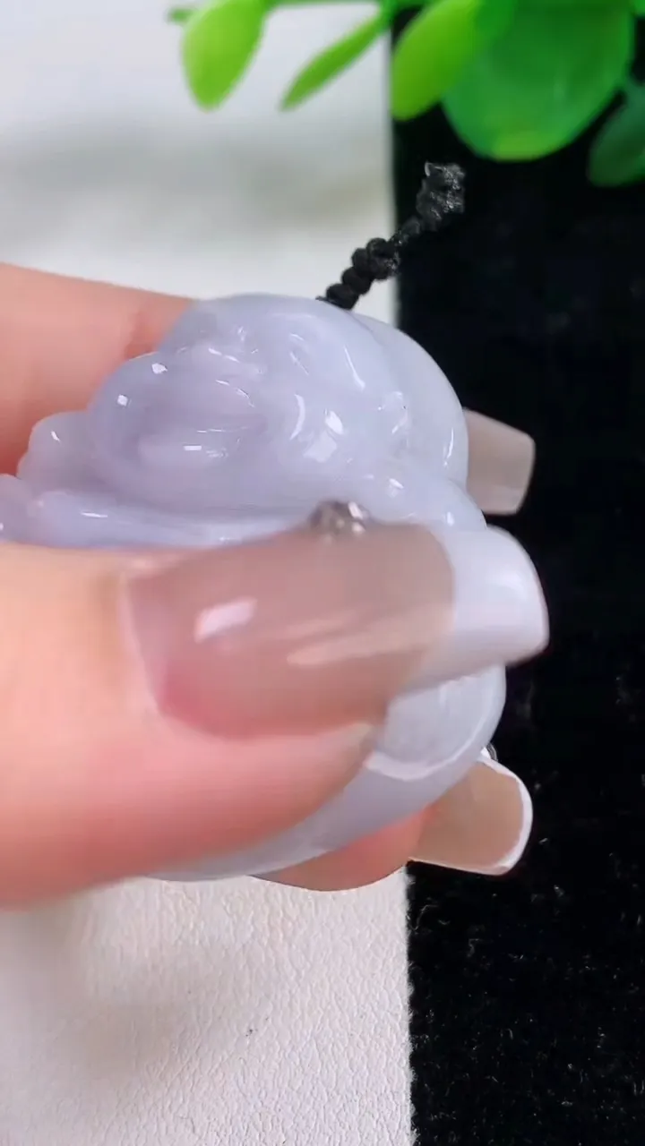 天然A货翡翠紫罗兰佛公吊坠，尺寸40-42.7-12.3，重量33.74g
12月6日