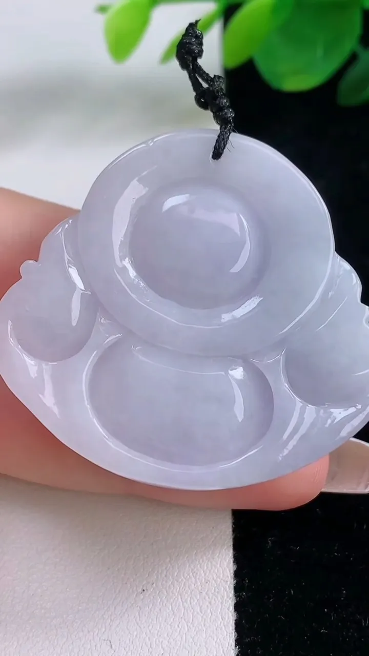 天然A货翡翠紫罗兰佛公吊坠，尺寸40-42.7-12.3，重量33.74g
12月6日