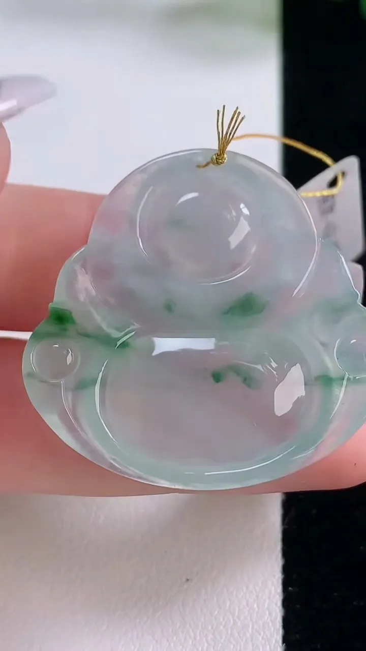 天然A货翡翠种飘花佛公吊坠，尺寸34-36-6，重量:11.55g
12月6日