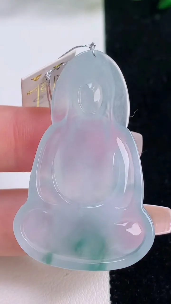 天然A货翡翠种飘花观音菩萨吊坠，尺寸48-30.4-5.4，重量:13.57g
12月7日