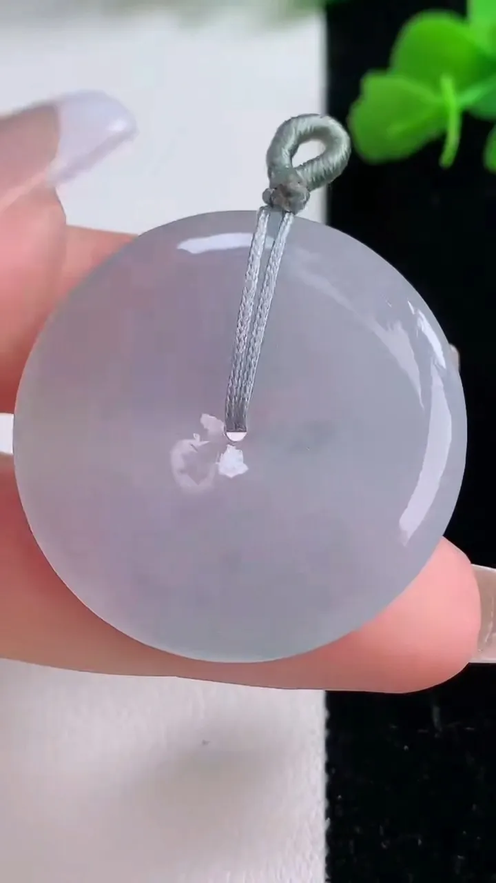 天然A货翡翠紫罗兰平安扣吊坠，尺寸34.2-5，重量:12.88g
12月8日