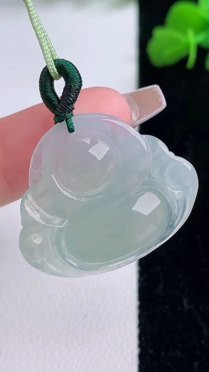 天然A货翡翠佛公吊坠，尺寸24.4-28-5，重量:5.26g
12月8日