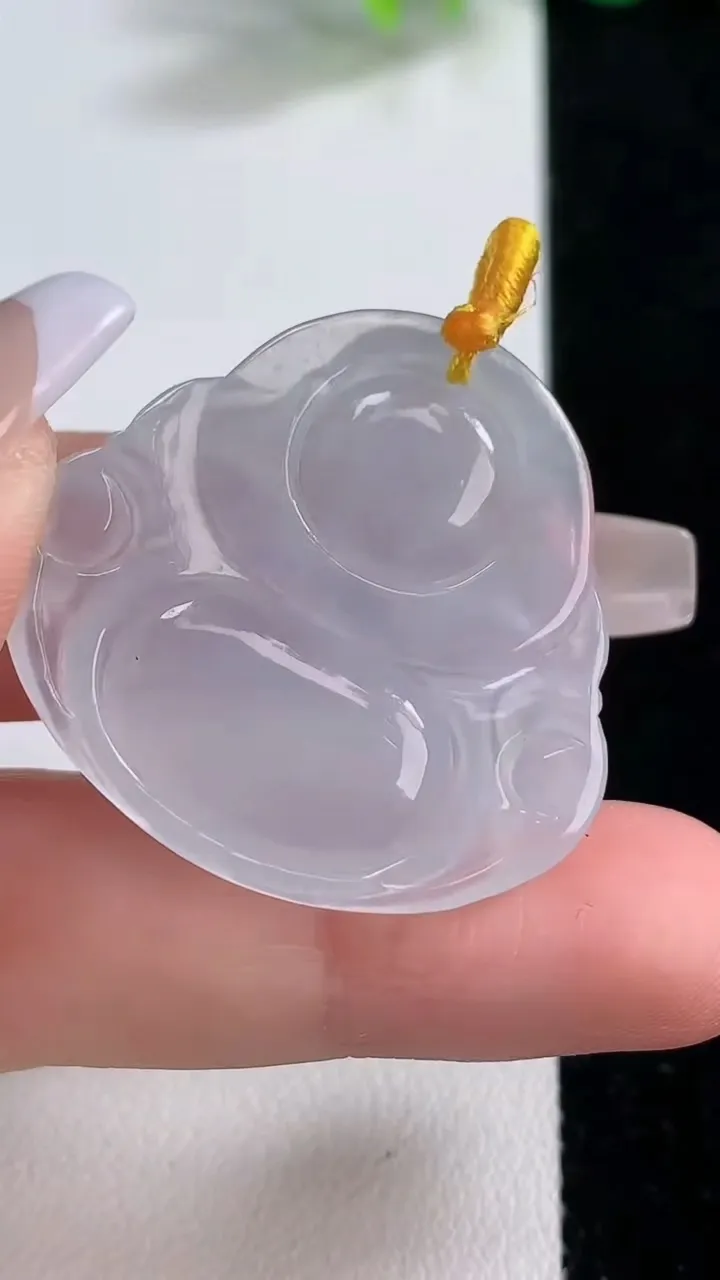 天然A货翡翠佛公吊坠，尺寸31-33.4-5.3，重量:8.53g
12月10日