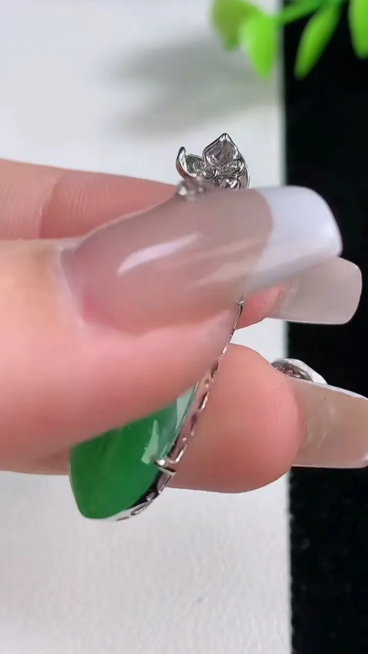 天然A货翡翠金枝玉叶 叶子吊坠，尺寸27.2-12.2-5.2，重量:4.47g
12月10日