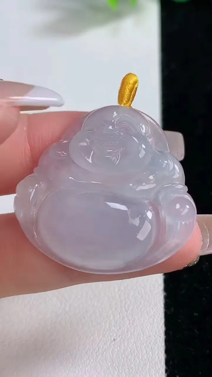 天然A货翡翠佛公吊坠，尺寸31-33.4-5.3，重量:8.53g
12月10日