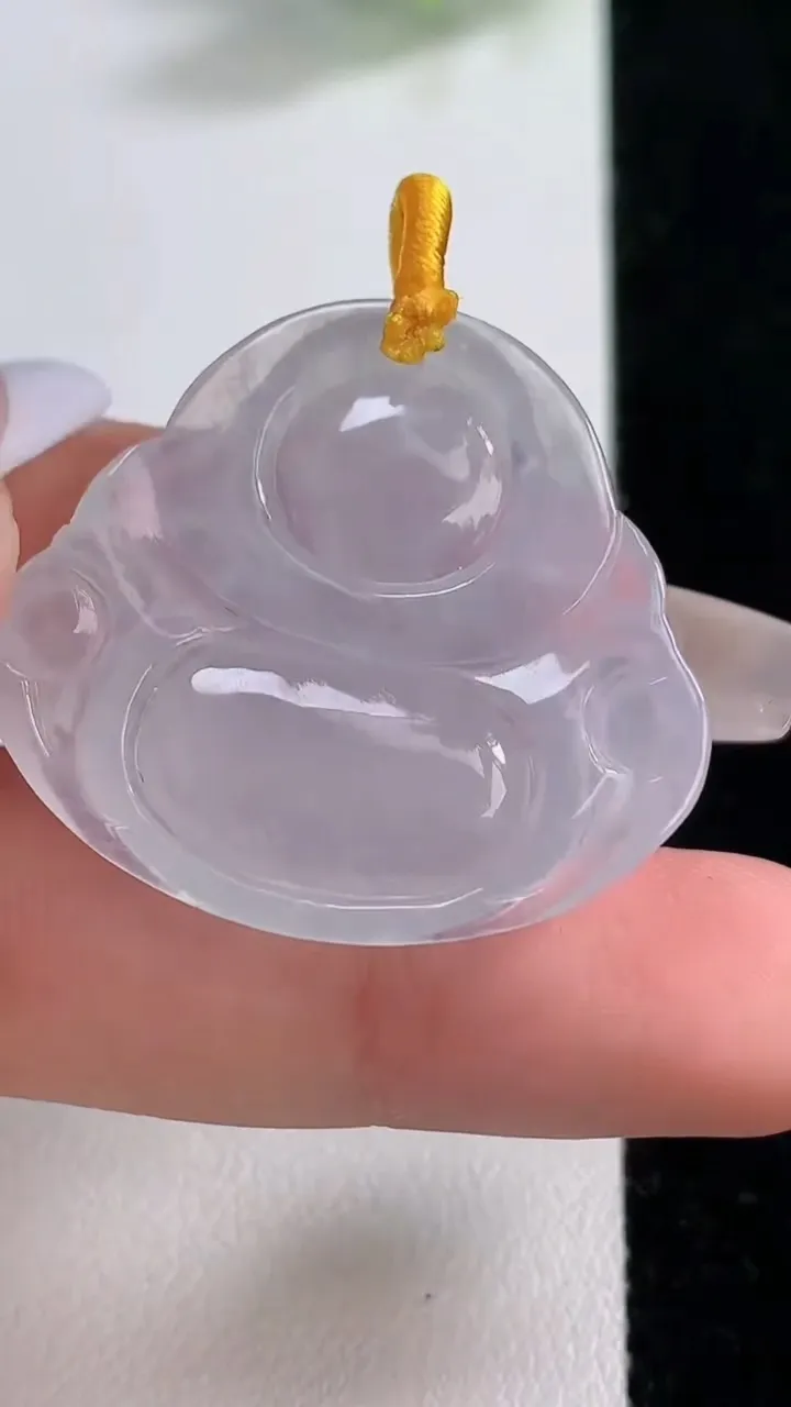 天然A货翡翠佛公吊坠，尺寸29.6-33-5.3，重量:7.68g
12月10日