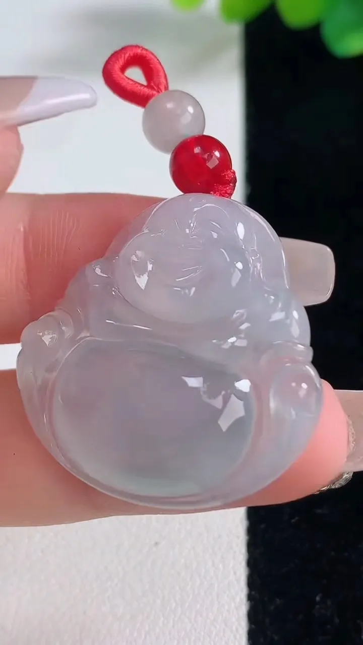 天然A货翡翠冰种飘花佛公吊坠，尺寸29.3-30-5.6，重量:7.78g
12月11日