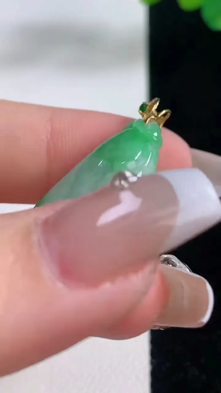 天然A货翡翠如意吊坠，尺寸27.2-19.2-5.5，重量:5.15g
12月11日