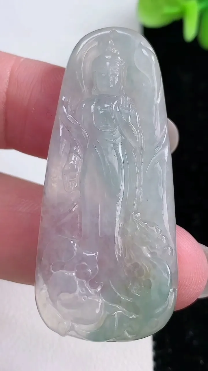 天然A货翡翠阿弥陀佛吊坠，尺寸51-23-5.5，重:12.64g
12月14日