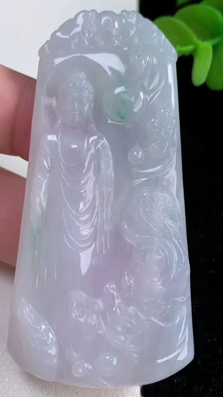 天然A货翡翠祥龙阿弥陀佛吊坠，尺寸73-35-4.8，重量:29.49g
12月14日