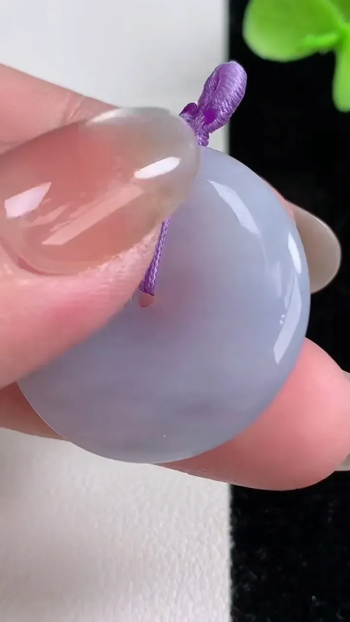 天然A货翡翠紫罗兰平安扣吊坠，尺寸30-4.8，重量:9.86g
12月14日