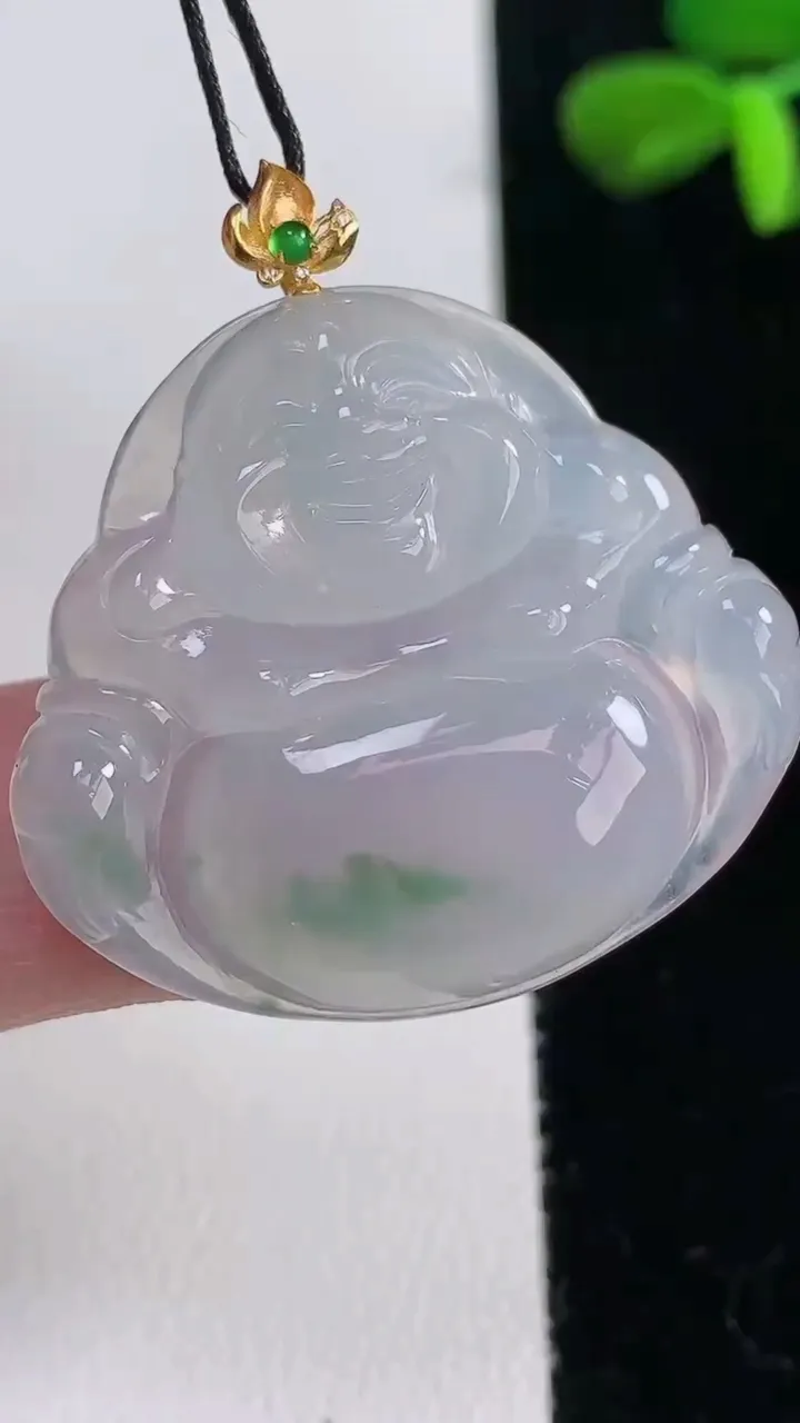 天然A货翡翠18K金飘花佛公吊坠，尺寸30-33-5.5，重量:8.74g
12月16日