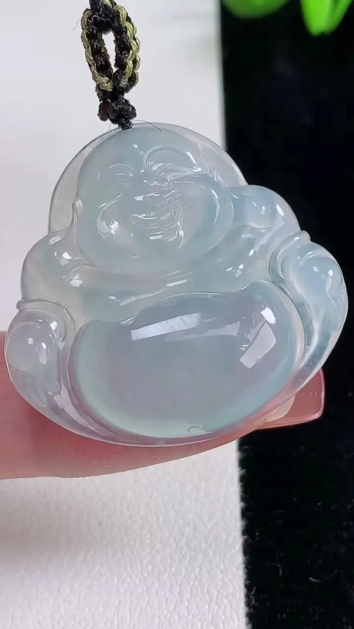 天然A货翡翠佛公吊坠，尺寸30.7-33-5.8，重量:8.69g
12月16日