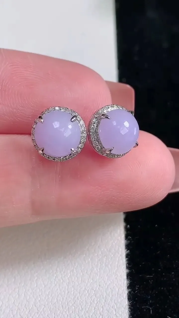 天然A货翡翠18K金紫罗兰蛋面戒指，尺寸7.5-6，重量:1.93g2025年12月16日
工厂直销