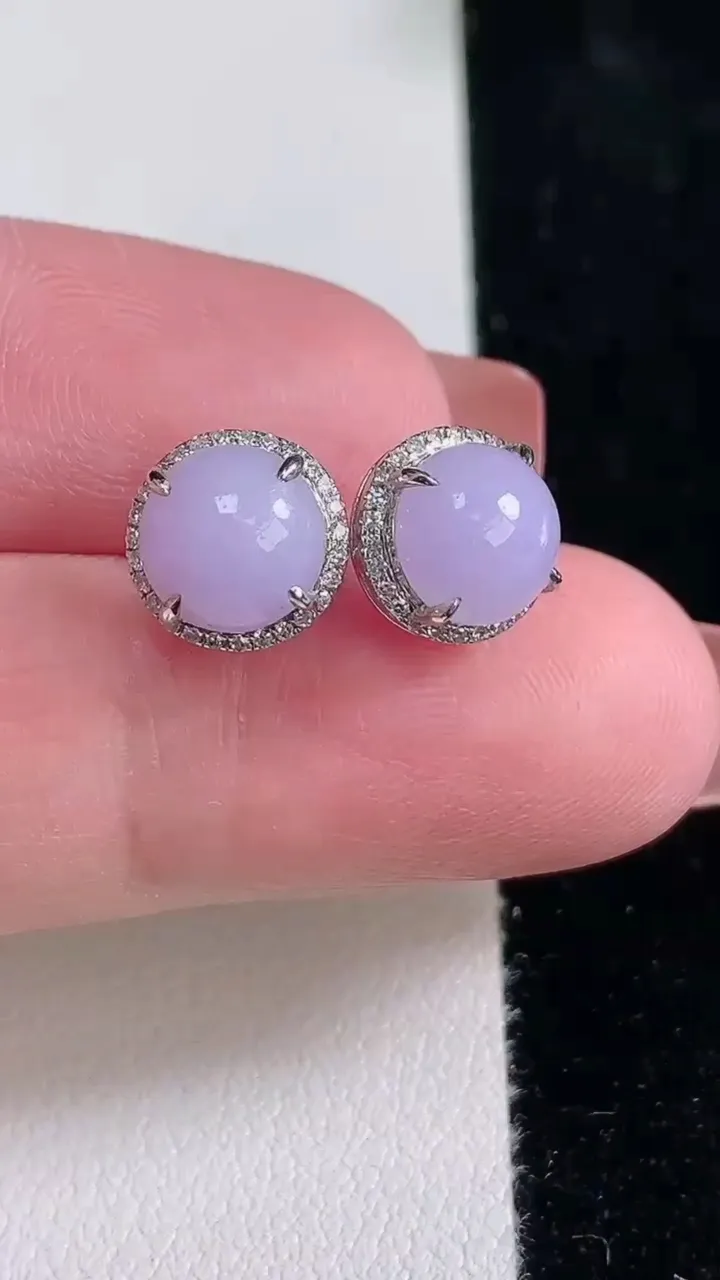 天然A货翡翠18K金紫罗兰蛋面戒指，尺寸7.5-6，重量:1.93g2025年12月16日
工厂直销