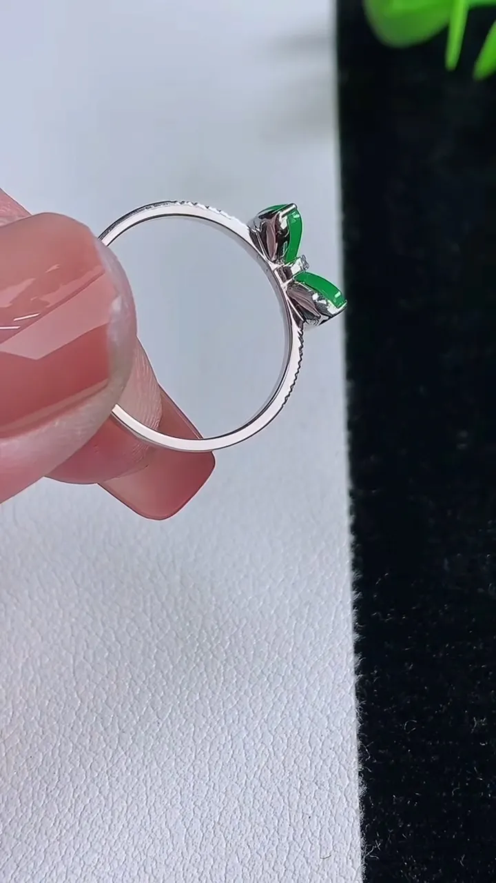 天然A货翡翠蝴蝶戒指，尺寸17-10-6.5-3.3，重量:1.70g2025年12月17日
工厂直销收藏佳品,种好水足，色泽均匀，有种有色，上手高大气！