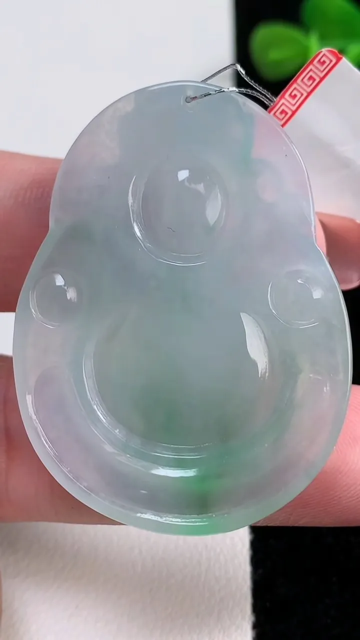 天然A货翡翠财神爷吊坠，尺寸47-35.3-6.7，重量:18.28g
12月17日