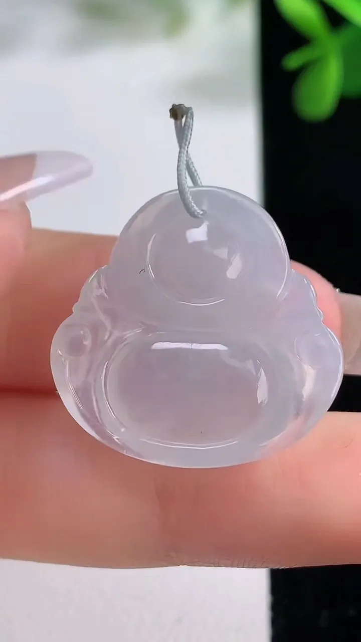 天然A货翡翠佛公吊坠，尺寸24.5-25-5，重量:4.47g
12月19日