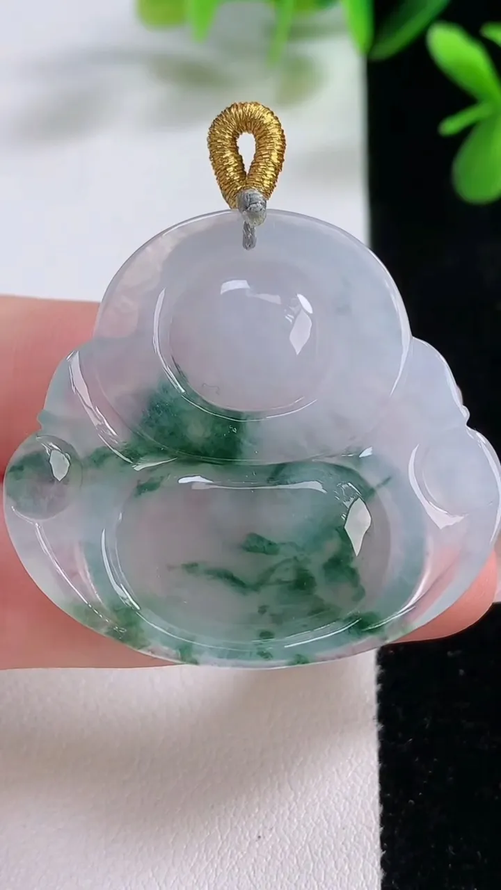 天然A货翡翠种飘花佛公吊坠，尺寸36-39.1-7.6，重:15.30g
12月19日