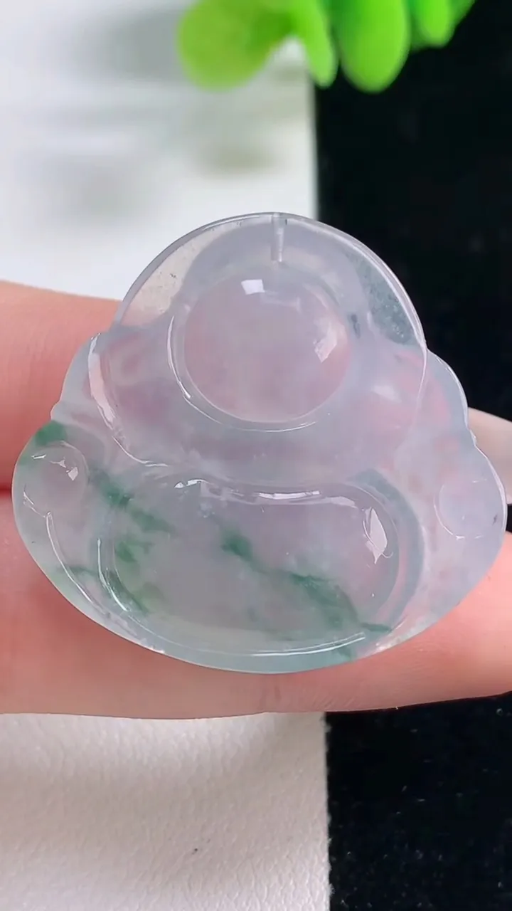 天然A货翡翠种飘花佛公吊坠，尺寸32-34-6.3，重量:10.16g
12月20日