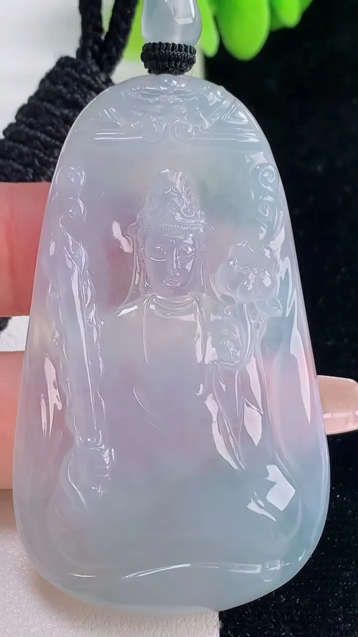 天然A货翡翠种紫罗兰虚空藏菩萨吊坠，尺寸60-35.6-5.3，重量:29.64g
12月20日