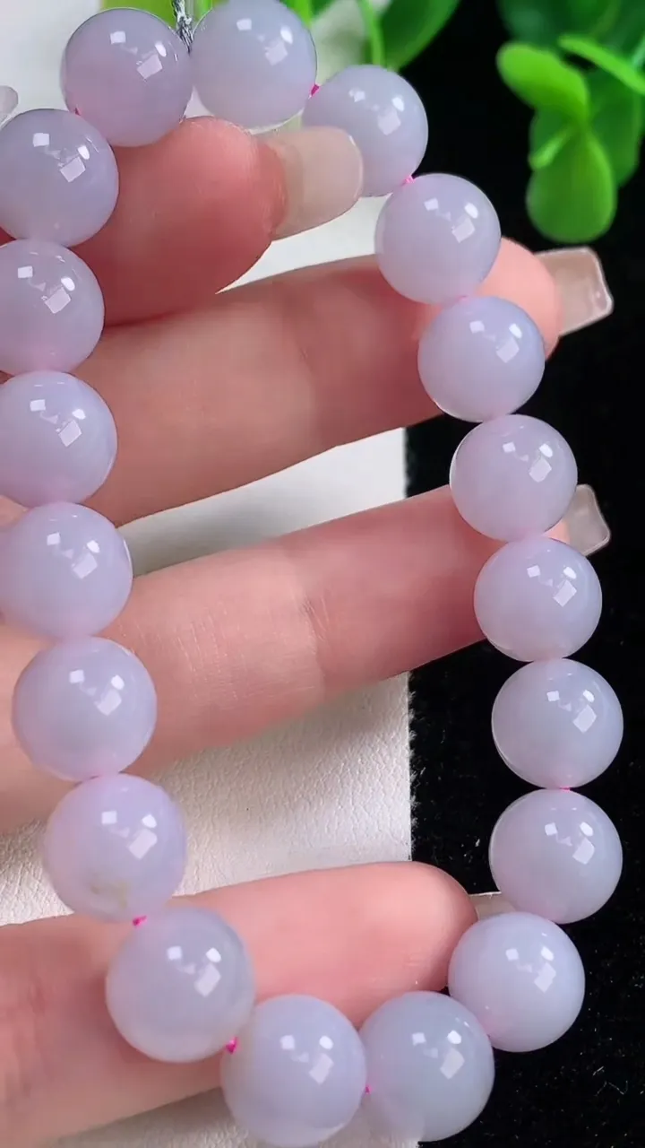 天然A货翡翠紫罗兰圆珠手串，尺寸10-17颗，重量:32.03g12月20日
工厂直销收藏佳品,种好