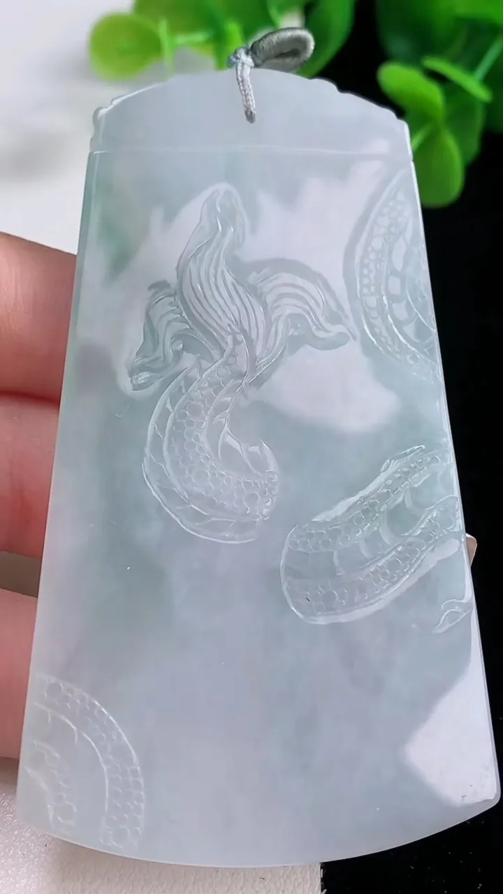 天然A货翡翠祥龙大势至菩萨吊坠，尺寸80.2-45.2-6，重量:49.20g
12月20日