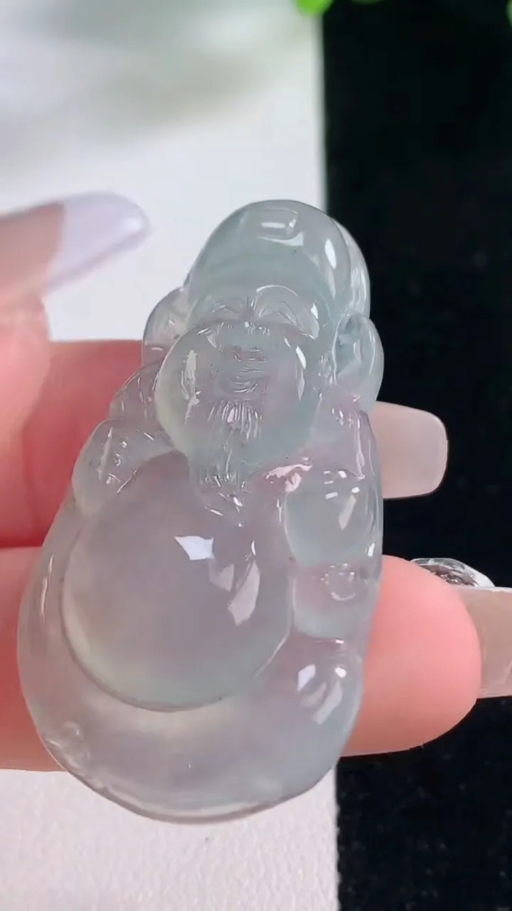 天然A货翡翠财神爷吊坠，尺寸44-24.3-7，重量:12.08g
12月20日