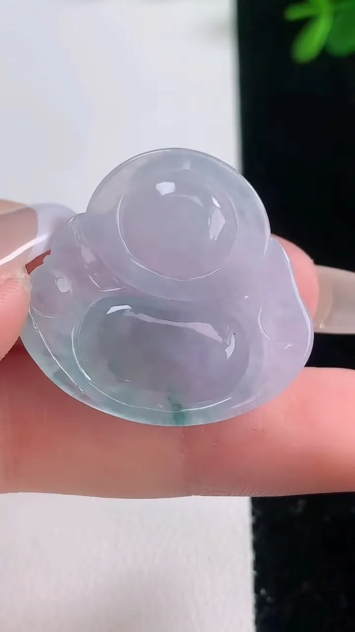 天然A货翡翠冰种飘花佛公吊坠，尺寸28-30-6，重量:7.41g
12月21日