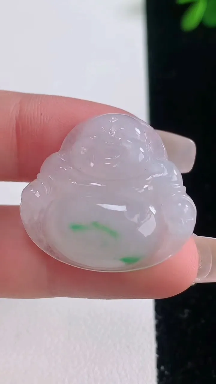 天然A货翡翠佛公吊坠，尺寸25.4-28.4-4.8，重量:5.29g
12月21日