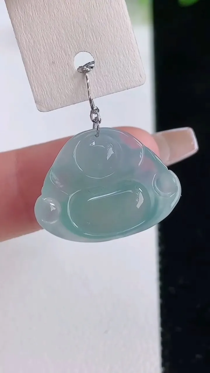 天然A货翡翠佛公吊坠，尺寸15.9-21-7，重量:3.71g
12月22日