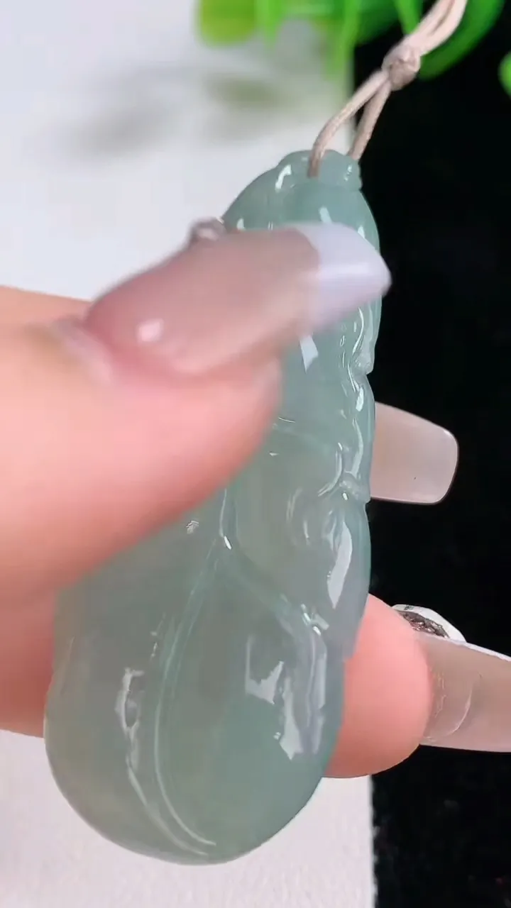 天然A货翡翠金枝玉叶 叶子吊坠，尺寸54-22.2-5.8，重量:13.54g
12月22日