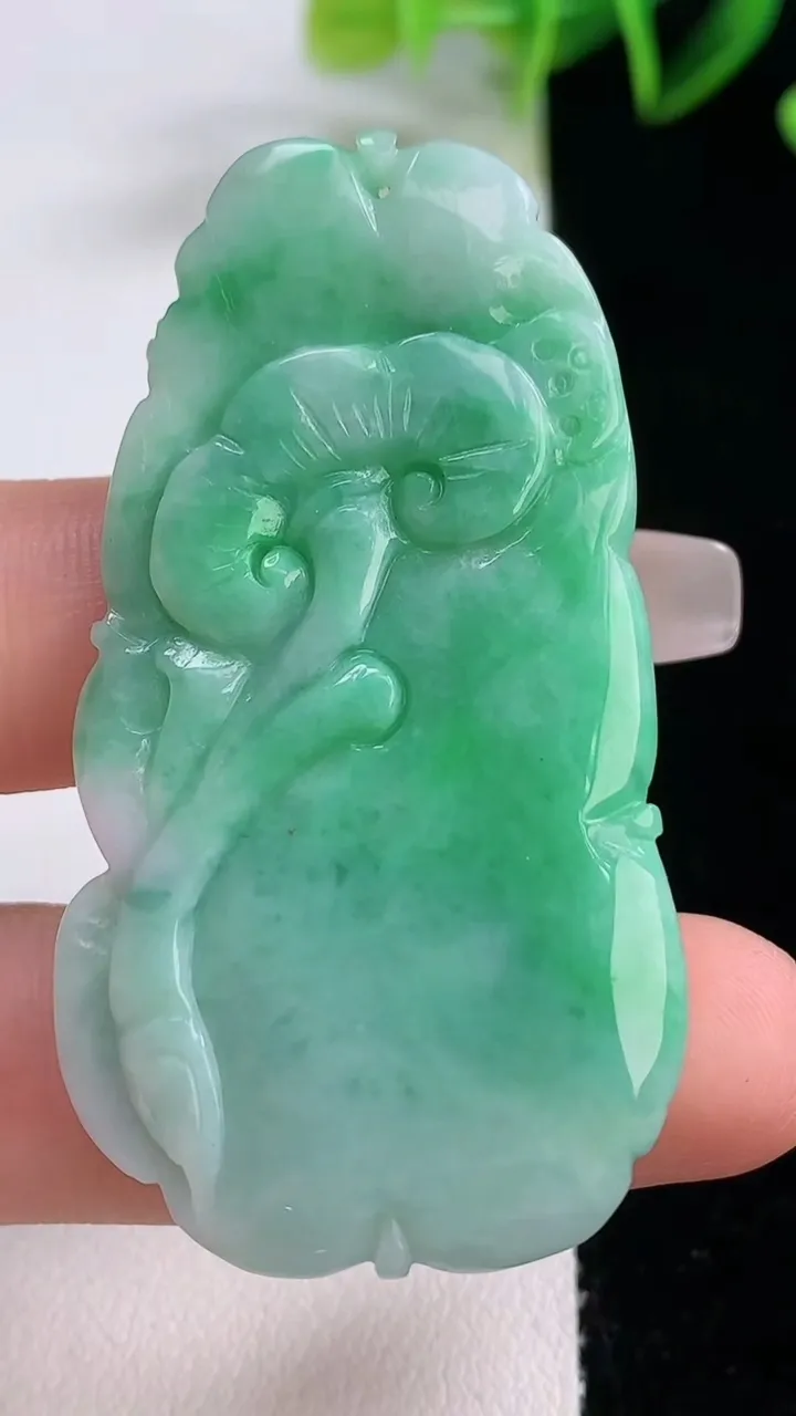 天然A货翡翠年年有余吊坠，尺寸54.3-28-6，重量:17.08g
12月22日